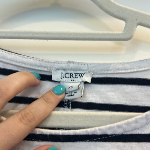 J Crew Factory Ruffle Sleeve Striped Career Dress - Picture 7 of 9